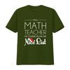 Mens Math Teacher Christmas T Shirt Funny Holiday Black 2X Large Vintage Washed Breathable Soft Stretched Homme Casual