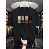Summer Men's Comfortable Casual Loose Pattern Printed Sports Round Neck Short Sleeve T-shirt