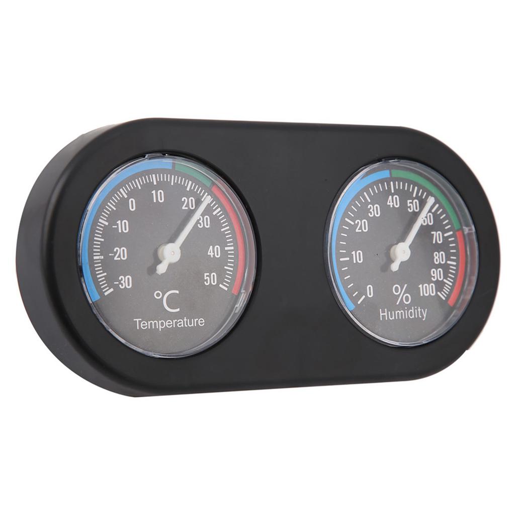Mini Analog Temperature Humidity Meter Round Shape Thermometer Hygrometer for Reptile Tank