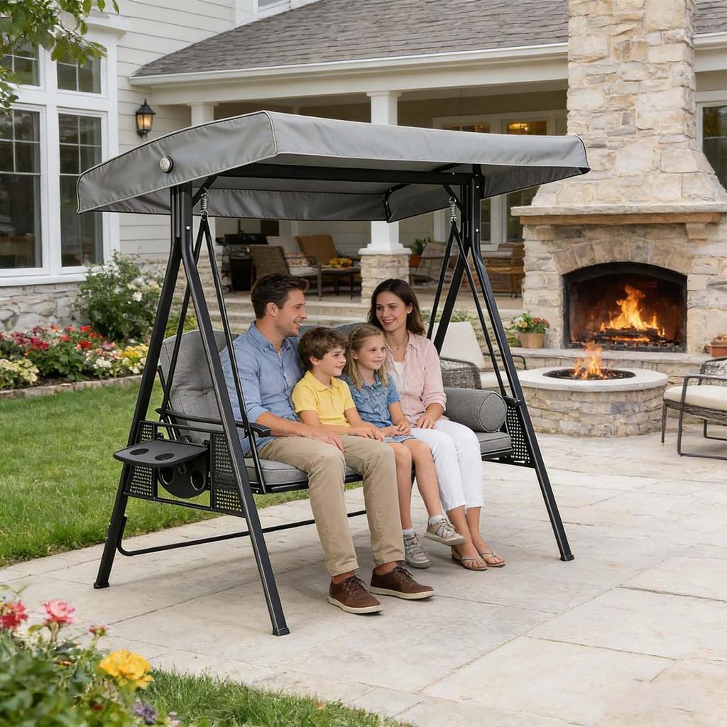 Outdoor Swing Canopy Chair Top Cover Canopy UV Sun Water Proof for Patio Yard Seat Hammock Canopy Dustproof Cover