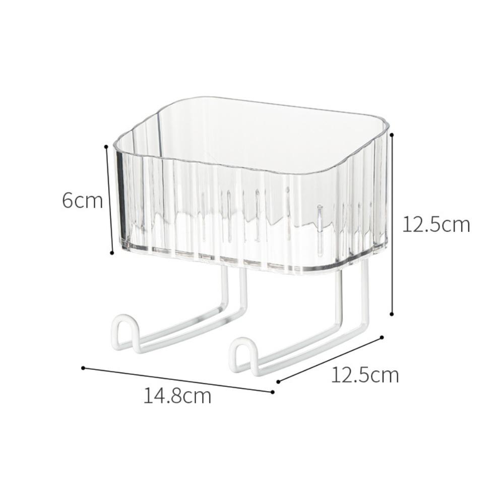 Clear Hair Accessory Caddy Wall-mounted Brackets Included Headband Organizer Punch-free Wall Makeup Storage Box'