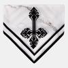 RECLOW CROSS SILK SCARF WHITE