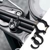 Aluminum Alloy Motorcycle Hook Black Motorcycle Helmet Holder Hook Handlebar Hook