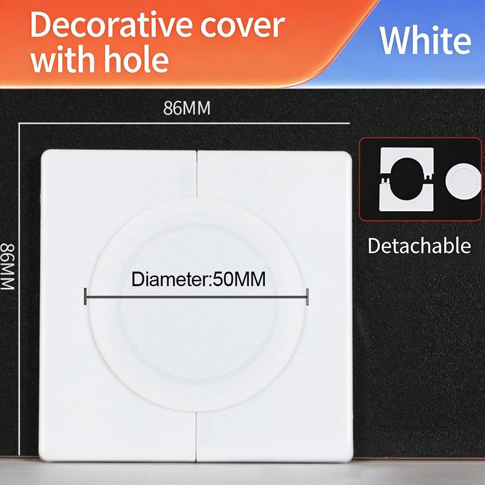 86Type Wall Hole Cover Easy Install Hole Cap Creative Air-conditioning Dust Plug  Pipe Sealing