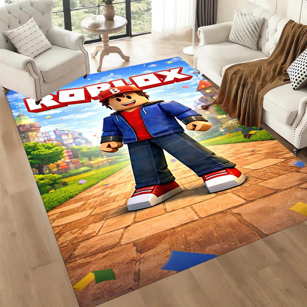 Roblox Virtual Arena Adventure Square Rugs Are a Great Choice for Living Rooms, Bedrooms, Home Décor, and As Gifts.