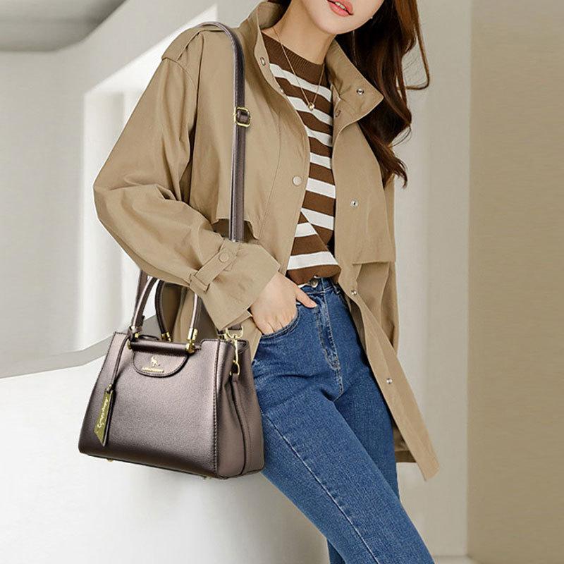 Handbag 2025 new simple women's shoulder bag to work commuting large-capacity tote bag can be messenger