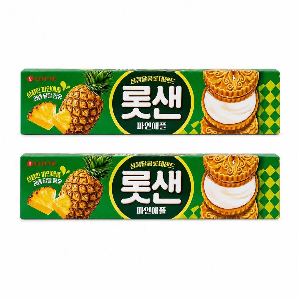 Lotte Pineapple Filled Biscuits 105g