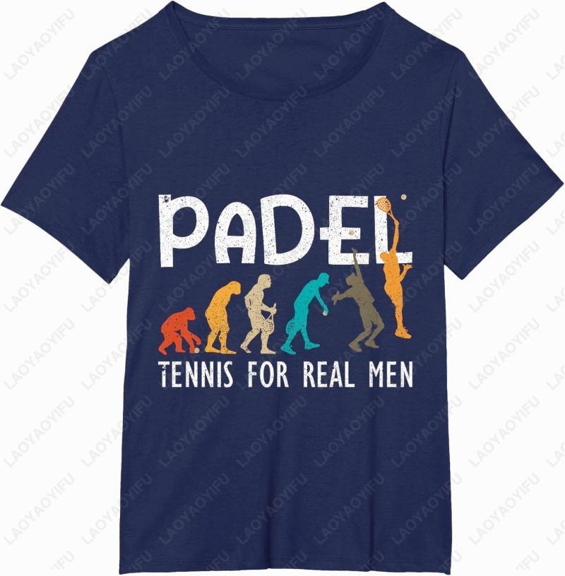 Padel Tennis for Real Men Padel TShirt Classics Fun Creative Trend Sport Casual Style Simple Camisetas Cotton Shirt Ropa Hombre