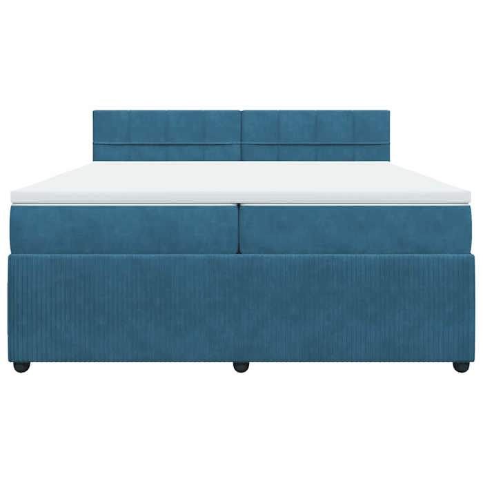 Maison Exclusive - Sommier à lattes de lit et matelas Bleu 200x200 cm velours
