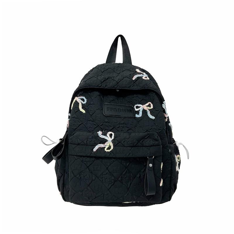 Women's Large Capacity Backpack Bow Commuter Student Schoolbag