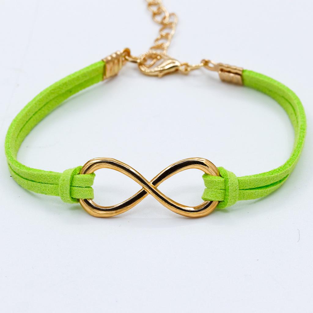 Fashion Symbol 8 Word Leather Rope Bracelet Personality Universal Bracelet Jewelry ARI