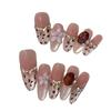 Press on Nails Cat Eye Fake Nails with Glitter Design Artificial Acrylic Nails Glossy False Nails Full Cover Stick on Nails Glue on Nails for Women