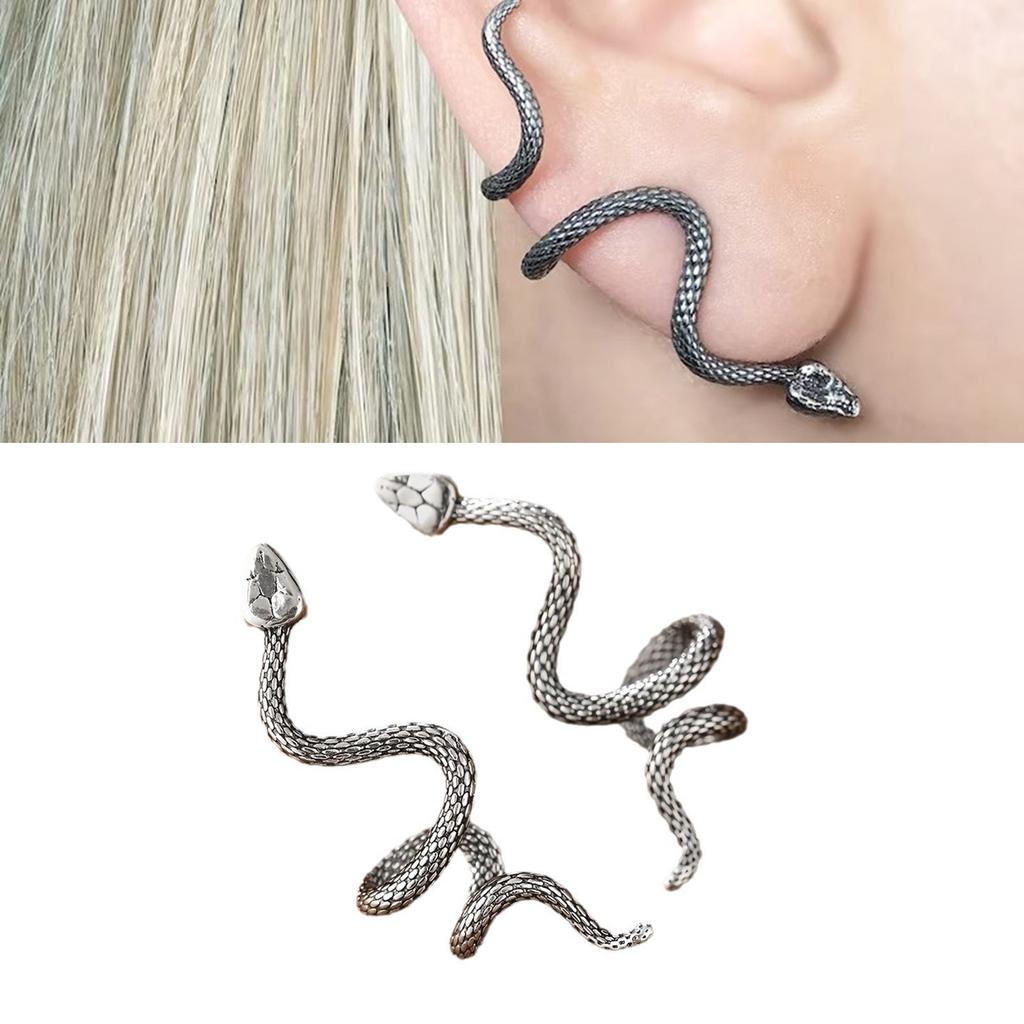 Elegant Snake Coil Earrings Hypoallergenically Alloy Jewelry for Women Unique Twist Design Serpents Ear Accessories