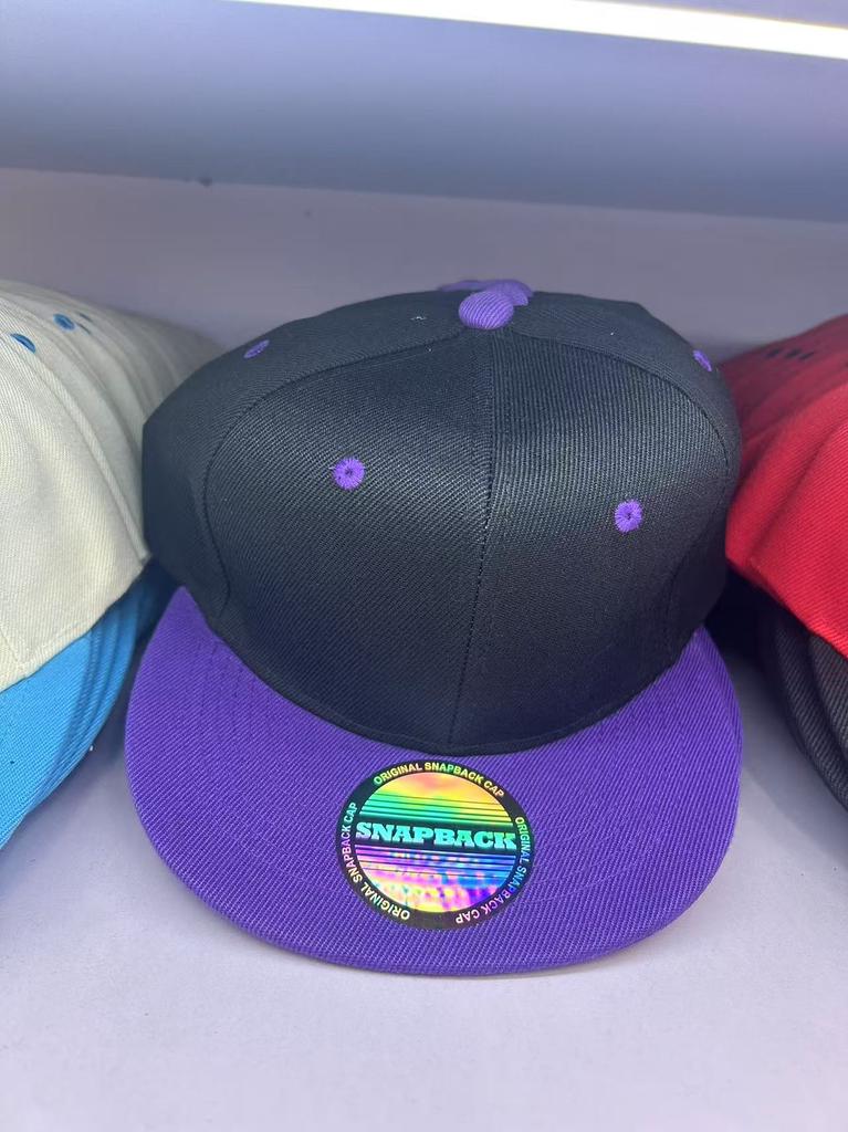 Unisex Flat Brim Baseball Cap For Men Women Fashion Color Plain Snapback Hat Outdoor Leisure Patchwork Hip Hop Sun Hats