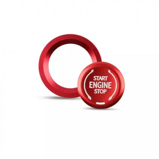 For Chevrolet Trax 2024 2025 Red Aluminum Engine Switch Button Covers
