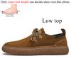 Luxusmarke Herren Wildleder Leder Freizeitschuhe Echtes Leder Natürlich Handgefertigt Anti-Rutsch Design Frühling Herbst