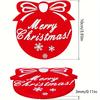 10PC Snowflake Printed Party Red Holiday Felt Coasters Table Decor Christmas Cup Mats Festive Absorbent Wool Beverage Decoration