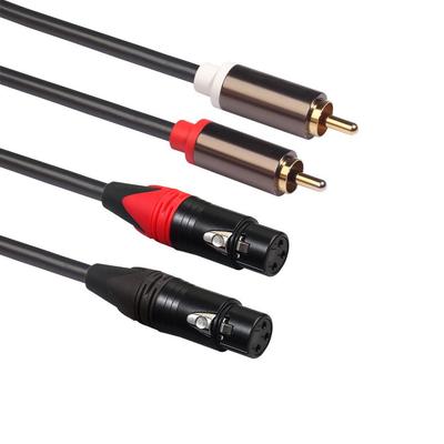 1,5 m Dual Cinch Stecker auf XLR Audio-Adapterkabel für Verstärker/Mischpulte