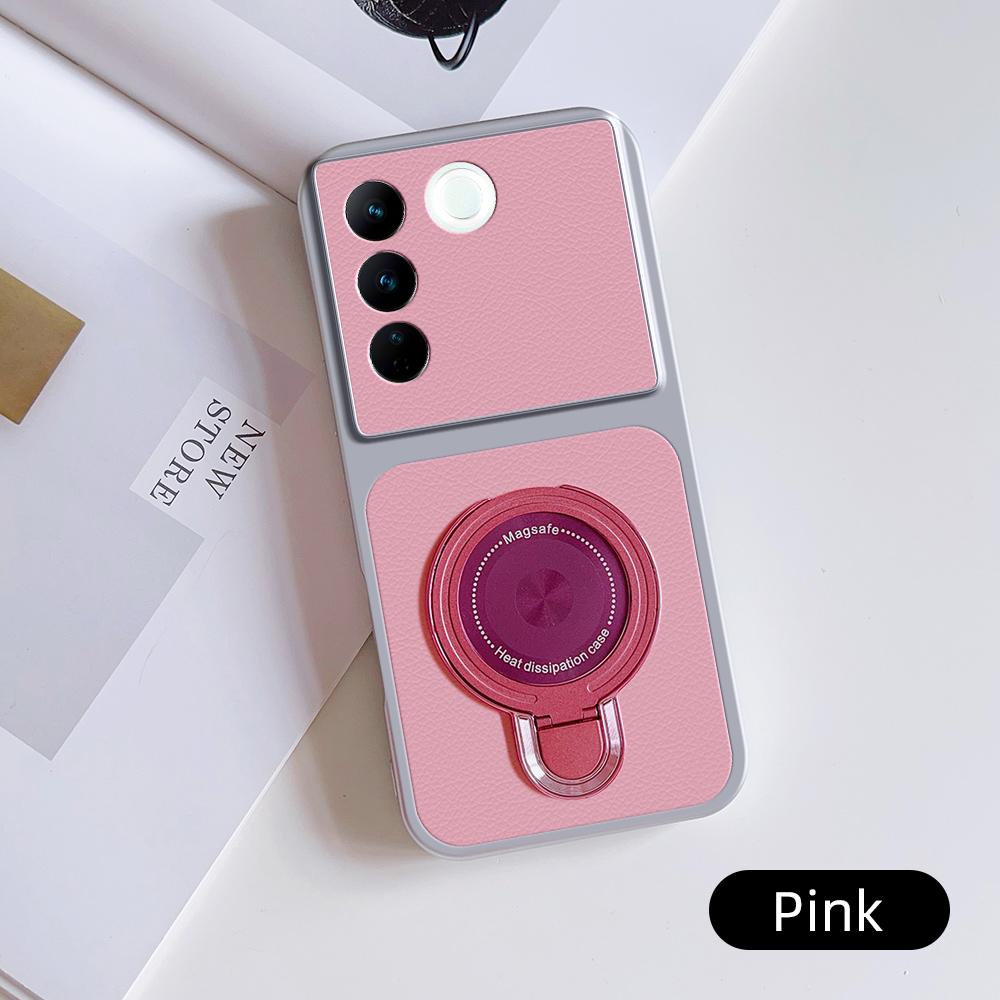 For Vivo S16 S16 Pro Case Vivo V27 V27 Pro Cover Vivo S16e Vivo V27e leather Case Magnetic Bracket Magsafe Holder Stand Cover