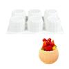 6 Cavity Flower Basket Silicone Mold For Mousse Cake Chocolate Candle Making Heat Resistant Baking Mould