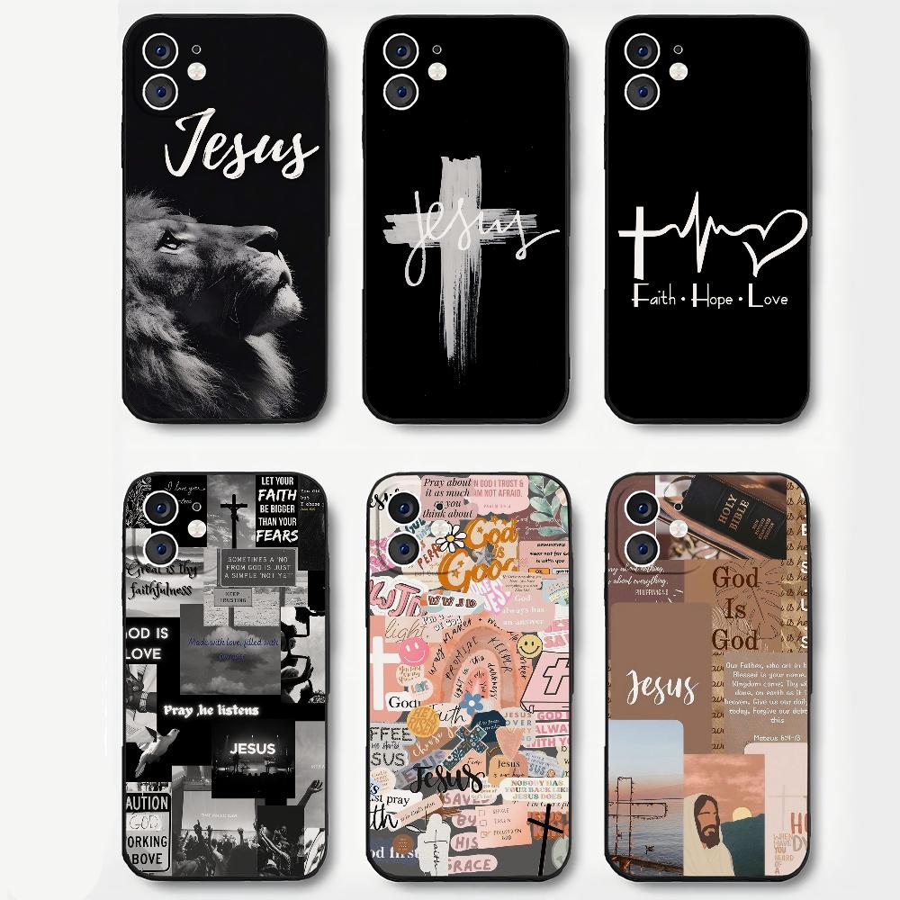 

М який силіконовий чохол Verse Of the Christian Bible Jesus для iPhone 16 15 14 13 12 11 Plus Pro Max Plus For IPHONE 12MINI