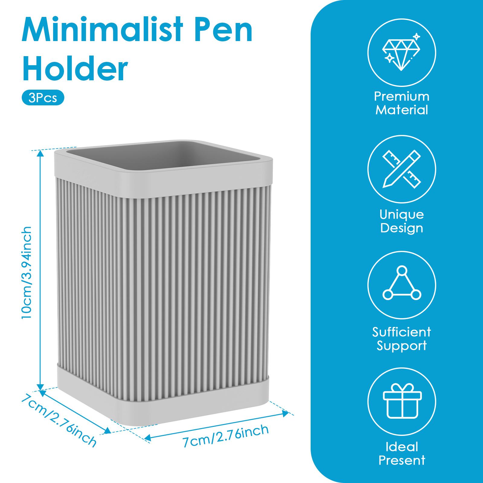 

3 шт. Силиконовый держатель для карандашей Квадратный настольный держатель для ручек Противоскользящий держатель для ручек и кистей Декоративный настольный органайзер и аксессуар