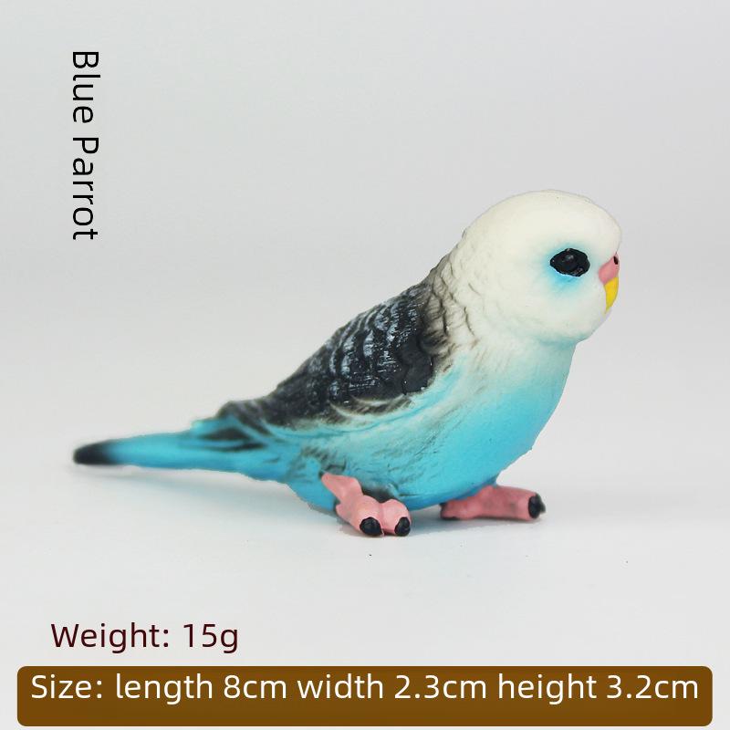 Wild Animal Parrot Model - Plastic Toy for Kids, Science and Education, Micro Landscape Ornament