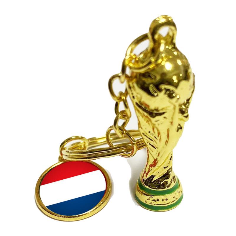 2022 Qatar World Cup Trophy Soccer National Flag Keychains Football Souvenirs Backpack Accessories