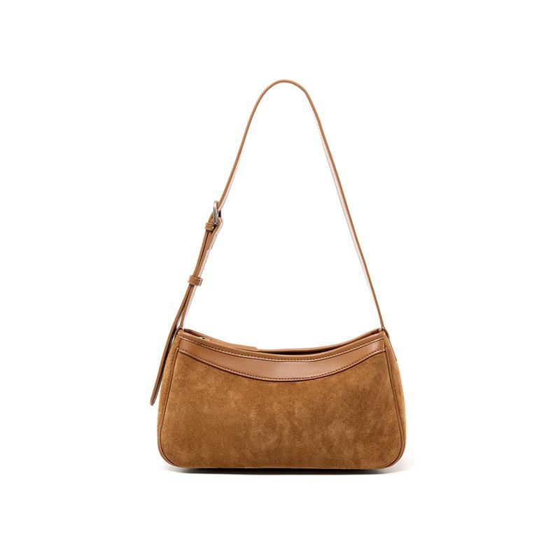 Autumn/Winter Women's Genuine Leather Suede Shoulder Bag - Retro Commuting Crossbody