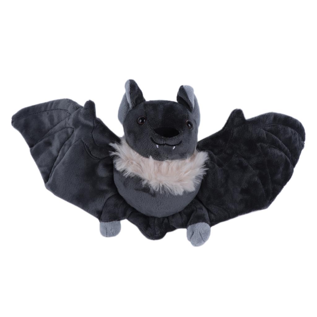 Bat Plush Toy Wings Can Be Unfolded and Folded Cute White Necked Bat Halloween Holiday Plush Toys Horror Party Atmosphere Toys