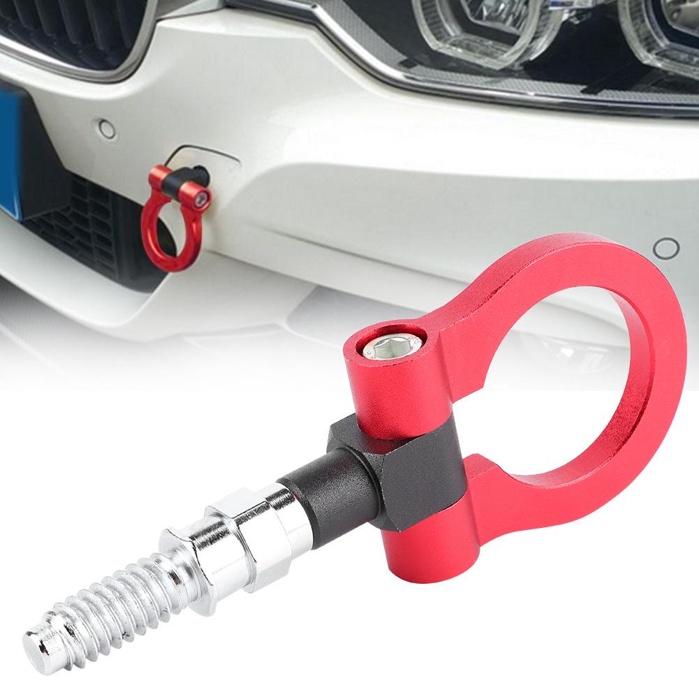 Car Auto Trailer Aluminum Alloy Front Tow Hook Decoration Towing Ring for E Series Red
