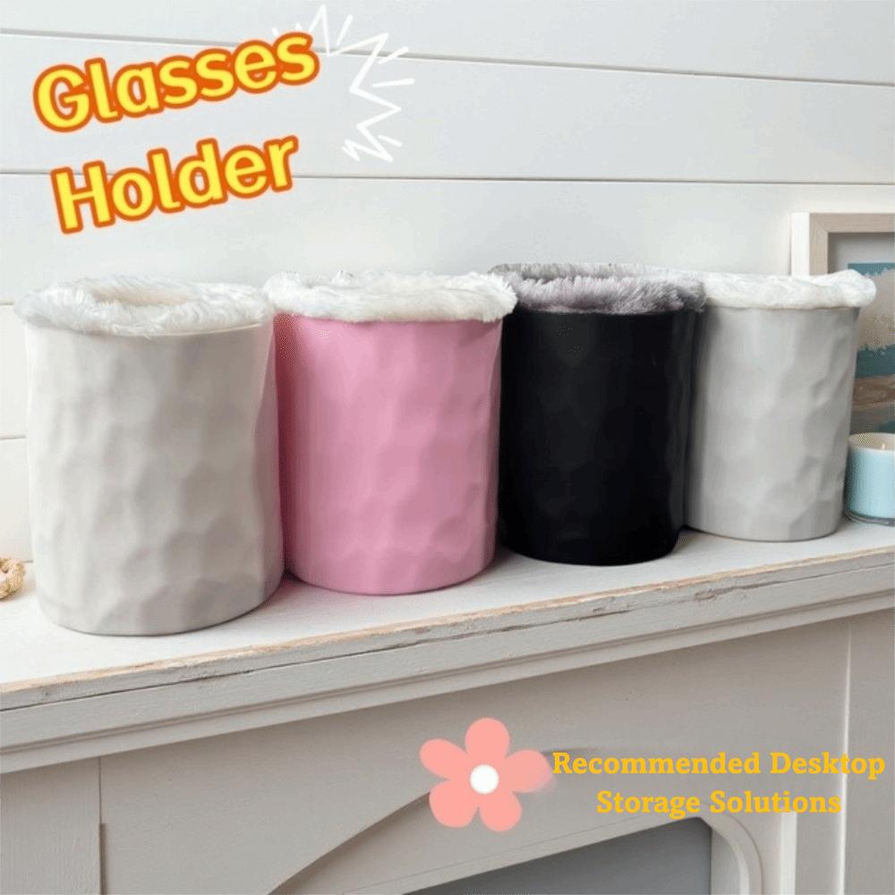 Portable Silicone Glasses Box Anti-Scratch Soft Lining Eyeglass Holders Lined Protective Glasses Case Nightstands