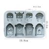 10-Kammer Totenkopf Silikonform für Schokolade, Gelee, Süßigkeiten, Eiswürfel, Fondant und Tortendekoration
