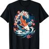 Koi Carp Ying Yang Nishikigoi Fish Cherry Blossom T-Shirt(59)