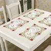 Polyester Embroidery Flower Table Runners and Napkins for Home Kitchen Dining Decoration