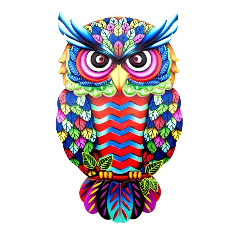Delicate Owl Wall Statue Figurine Wall Figurine Wall Decorative Prop Iron Material Owl Wall Statue Owl Wall Figurines
