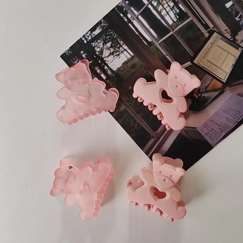 4pc Fashion European and American Cute Blue Bear Hair Claws Clips for Girls Women Ladies Korean Kawai Hair Accessories