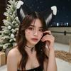 Animal Cosplay Costume Fauxs Furs Wolf Cats Foxes Tail and Cats Ears Headbands Halloween Party Costume Accessories