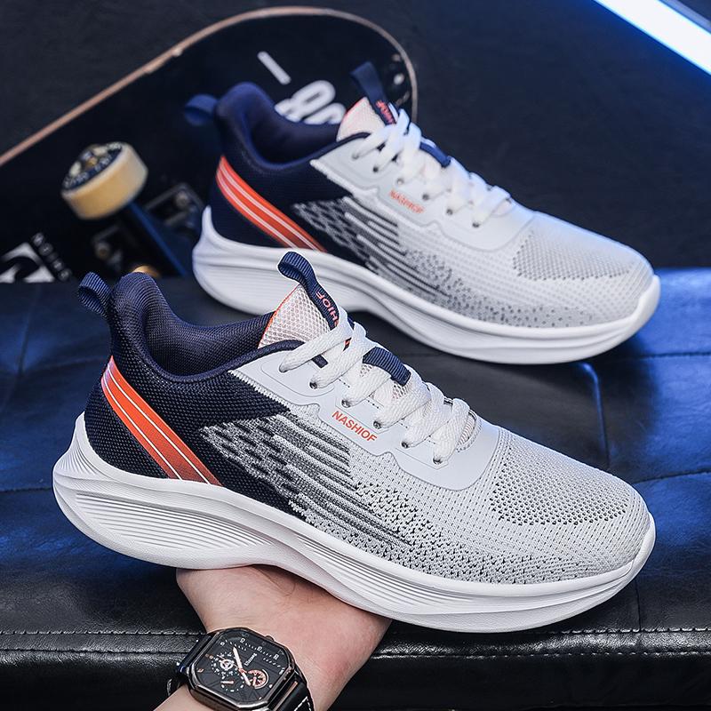 Spring black leather sneakers casual running sneakers