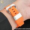 for Casio GST-B400 Series Rubber Waterproof Sports Strap Steel Heart Upgraded Steel Ring Pattern Buckle Strap