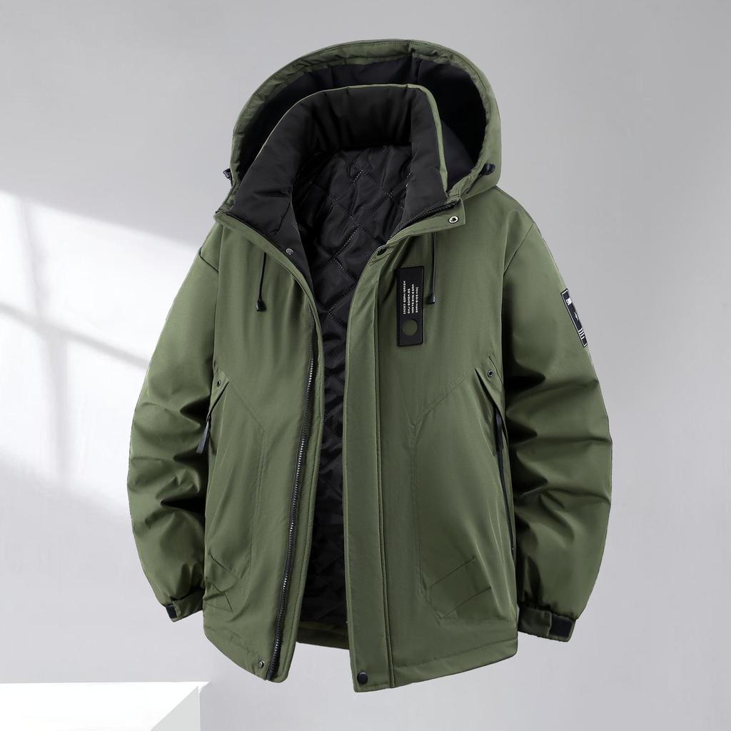 Men's 400 Jin Extra Thick Windproof Outdoor Workwear Jacket, XL 2-Cotton Padded for Extra Warmth