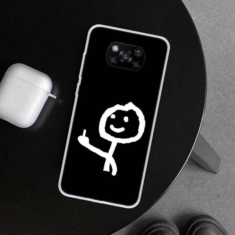 Middle Finger Phone Case Cover for Xiaomi Poco X6 X5 X7 Pro F7 Ultra Redmi 15C 15 13C 13 12C 12 10C 10 10A 9C 9A 9T 9 Coque Poco