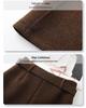 2025 Coffee Wool A-line High-waisted Slim-fitting Skirt for Petite Women’s Winter Collection