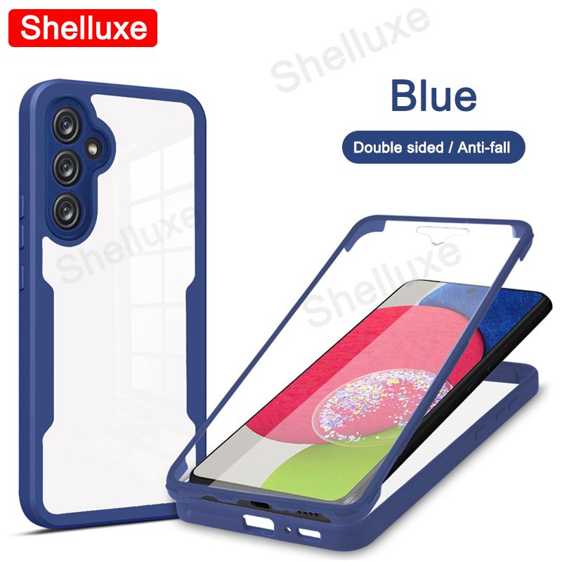 360 Full Body Front+Back Clear Case Shelluxe For Samsung Galaxy A55 A35 A25 A15 A05 A54 A34 A24 A14 Silicone Double Sided Cover