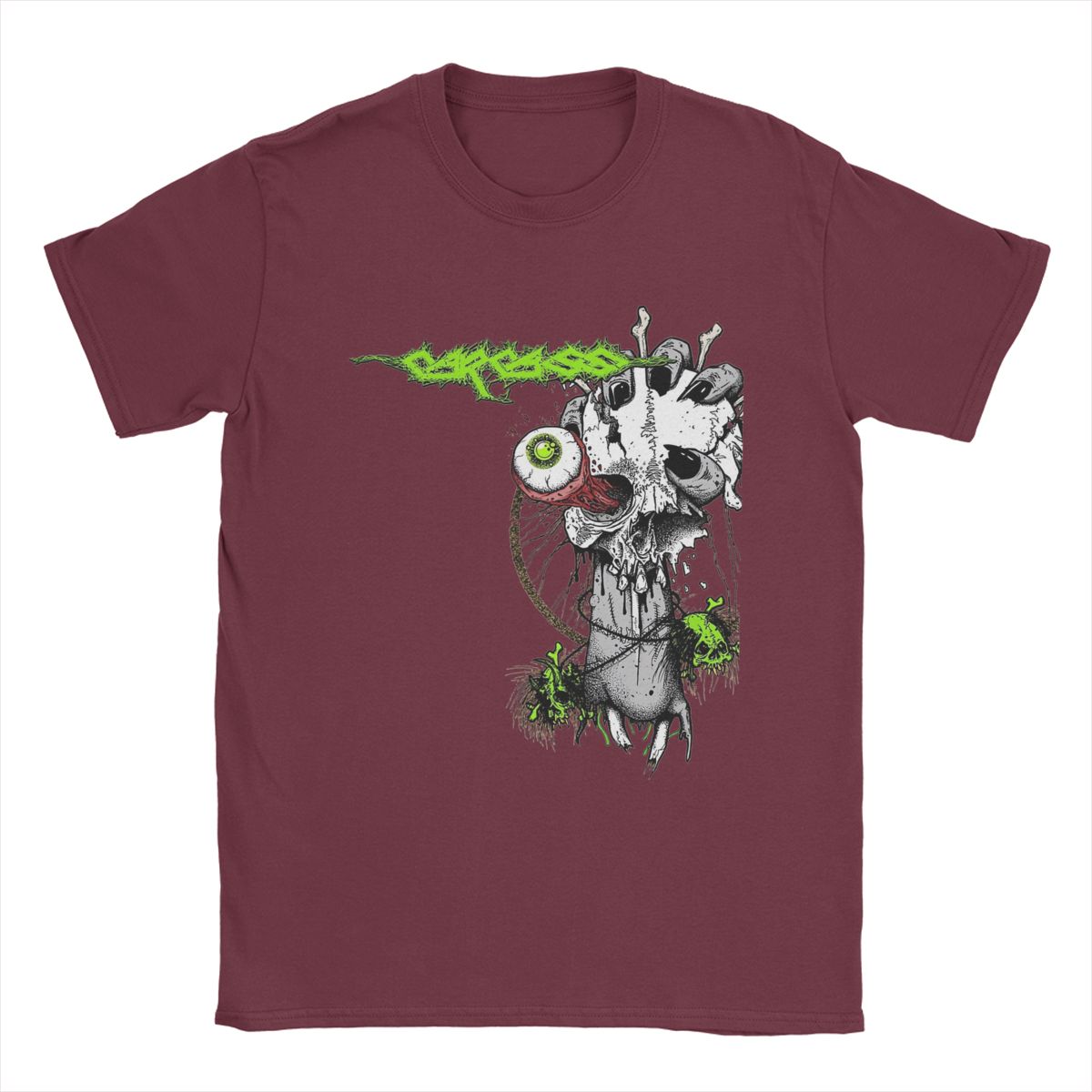 

Мужские футболки Carcass Funny Pure Cotton Tee Shirt Short Sleeve T Shirts Round Neck Clothes 4XL 5XL XXXXXL бордовый