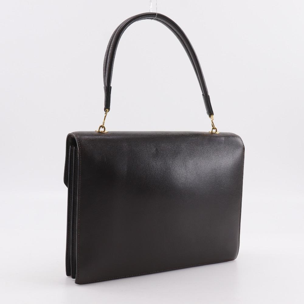 Hermes Paronniere Handtasche vintage Braun Box carf Damen Gebraucht