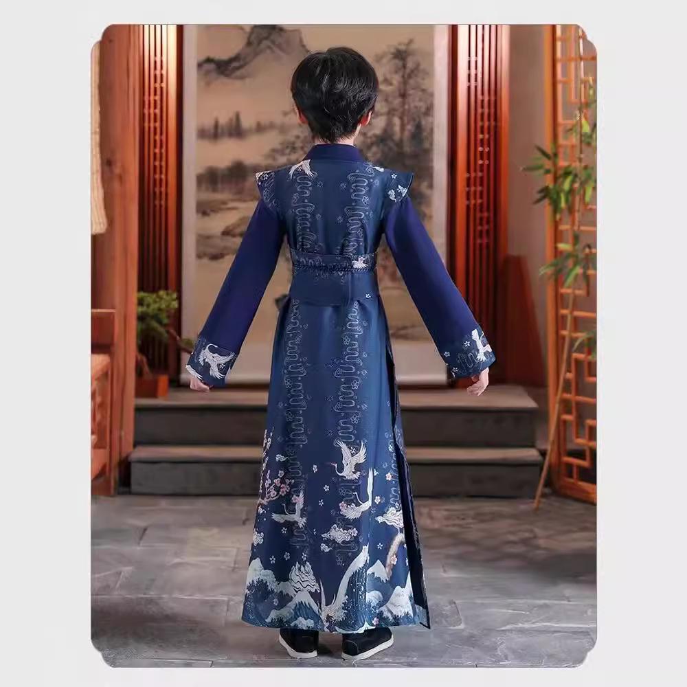 Boys' Traditional Hanfu Costume: 2026 Young Master Chinese Tang Suit for National Studies Performance