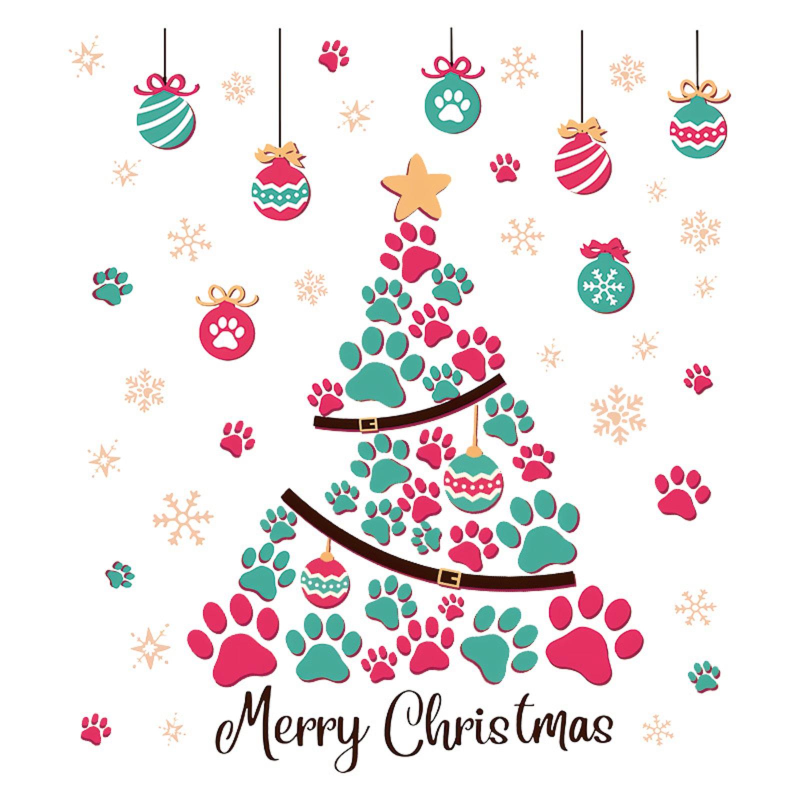 

Christmas Decorations Holiday Party Decoration Window Stickers Pvc Static Stickers Window Decorations One Size