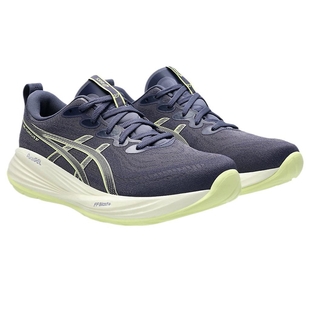 ASICS Gel-Cumulus 27 Men Indigo Fog Lucid Yellow Running Shoes 1011B960-500