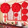 Lantern Chinese New Year Decorations Home Clear Pattern Contours Easy To Assemble Safe And Reliable